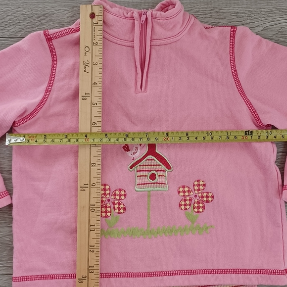 Adorable Pullover 1/4 Zip Top with Birdhouse and Flower Detail & Matching Pants - Picture 11 of 16